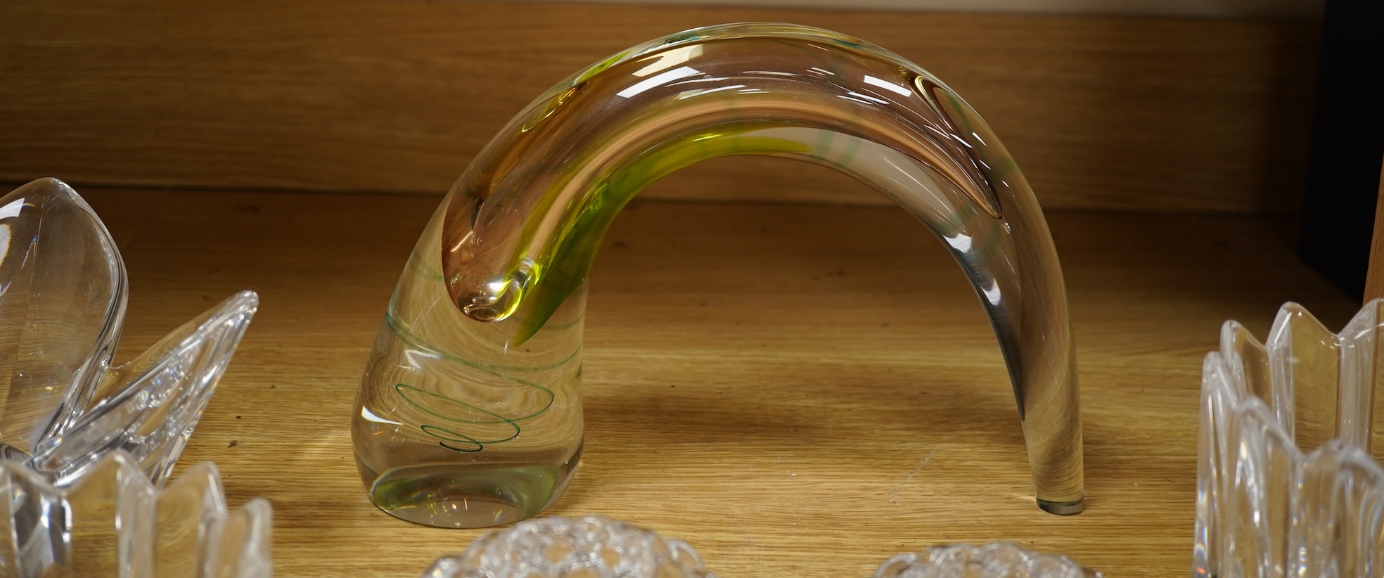A collection of Orrefors and Waterford ‘Evolution’ glass, tallest 29cm